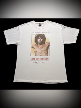 Winterland Jim Morrison “An American Poet” T-Shirt XL White The Doors Band Tee